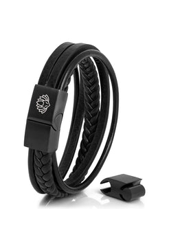 Pax-Leather-Bracelet-Matte-Black-Black-Back-Up-Connector