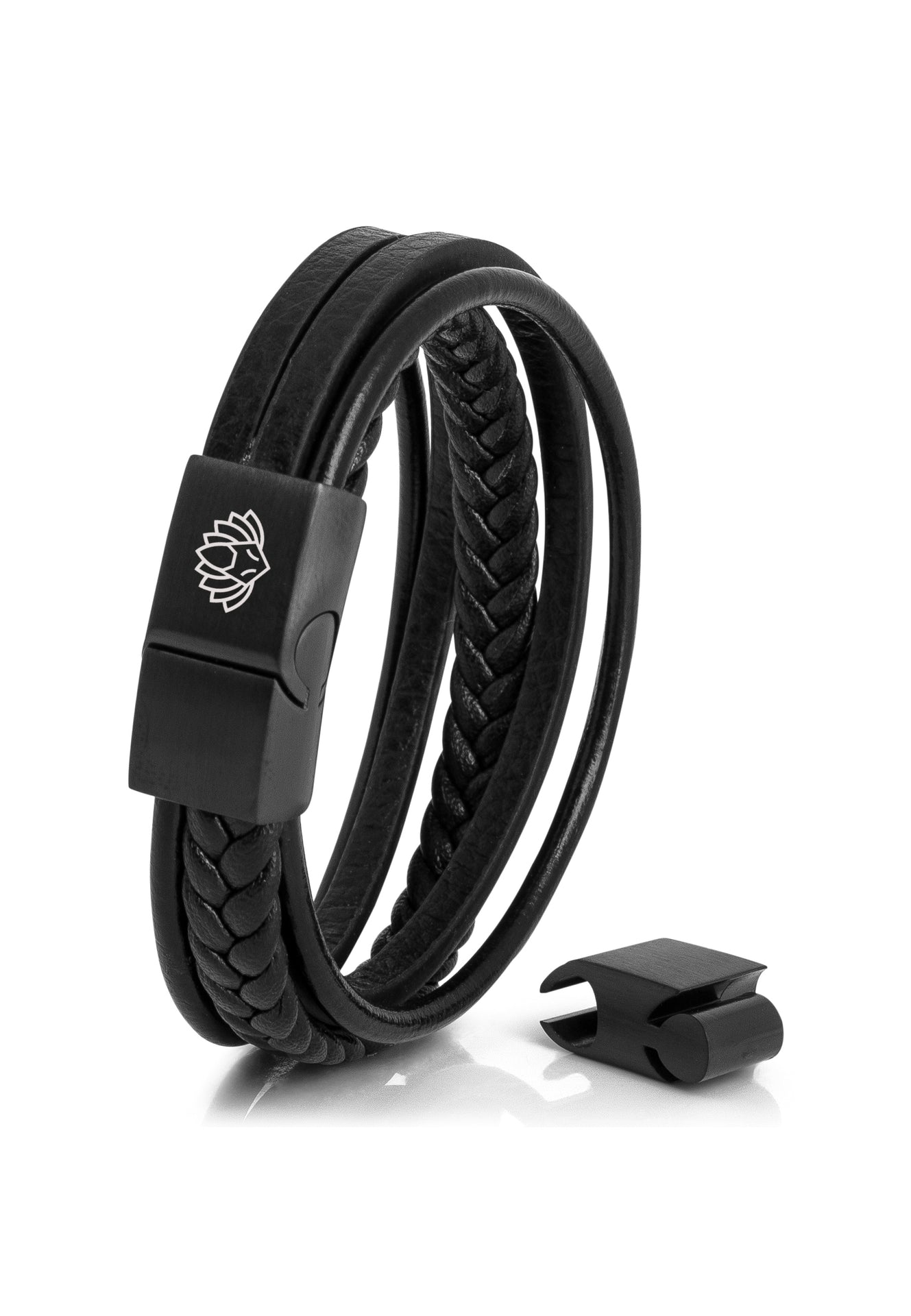 Pax-Leather-Bracelet-Matte-Black-Black-Back-Up-Connector