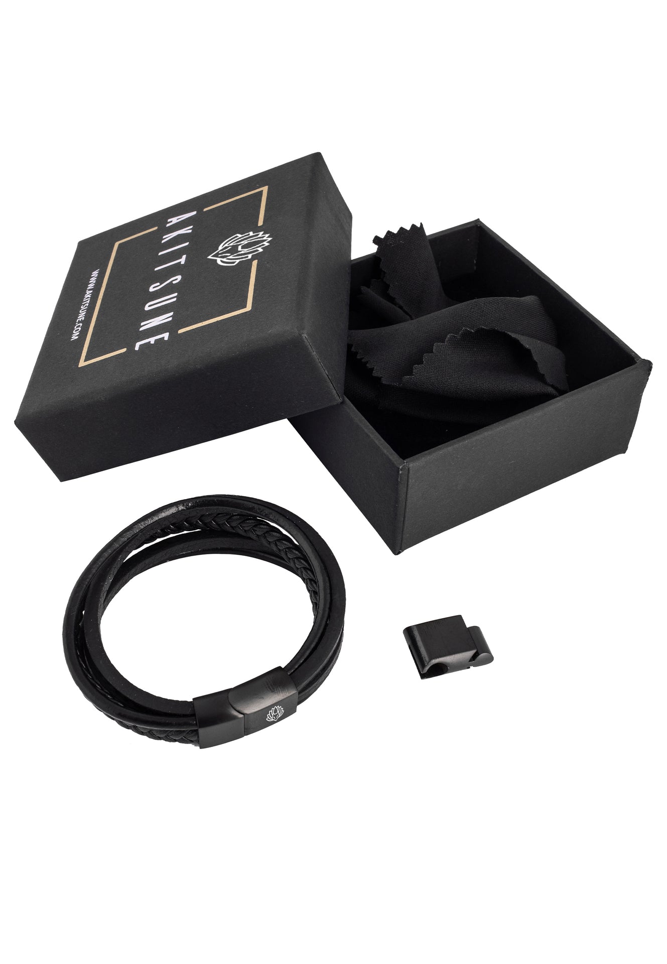 Pax Bracelet Matte Black - Black | Akitsune Premium Jewelry Online