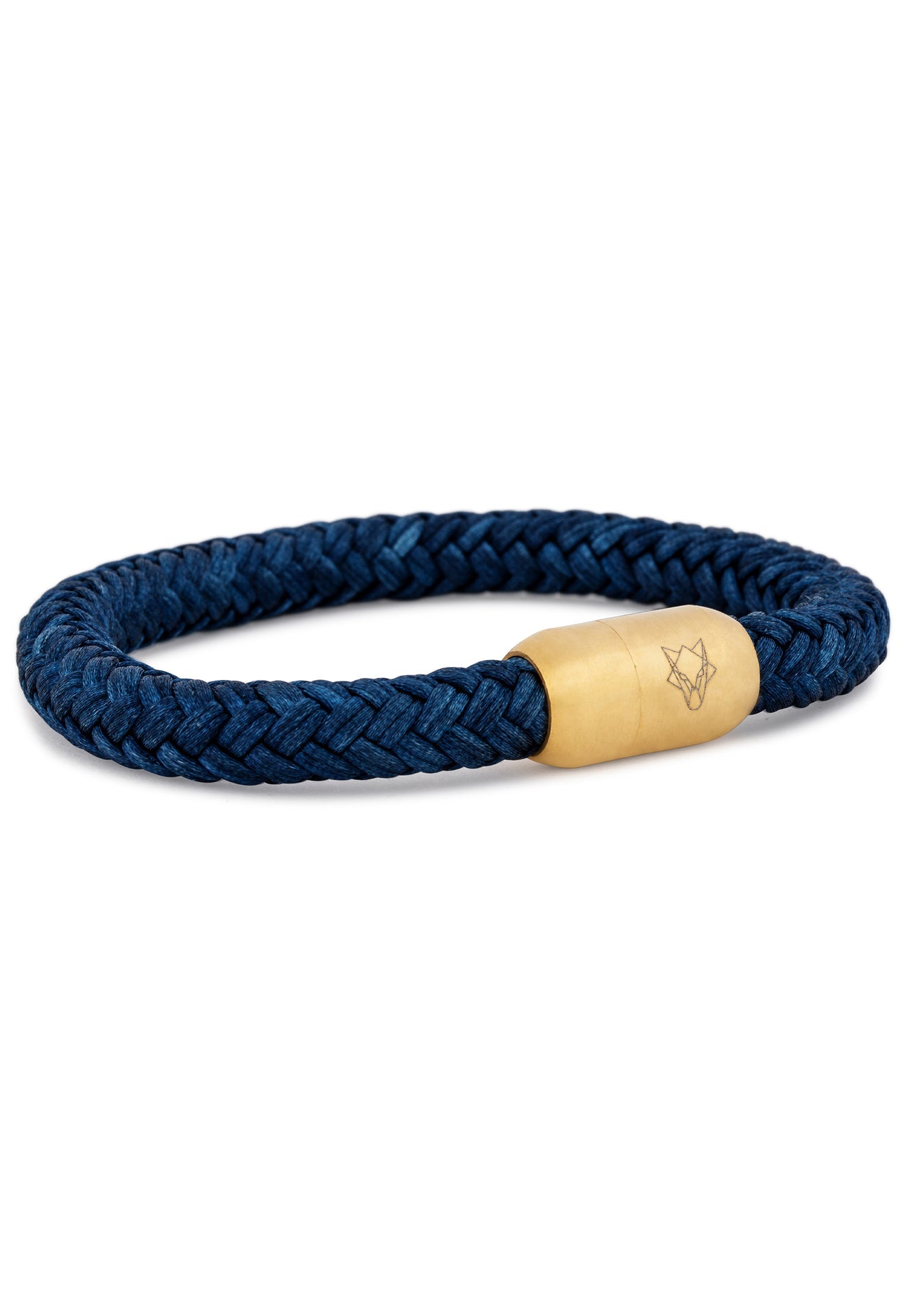 Portus-Nylon-Bracelet-Matte-Gold-Navy-Blue-Nautical-Maritime-Side-2