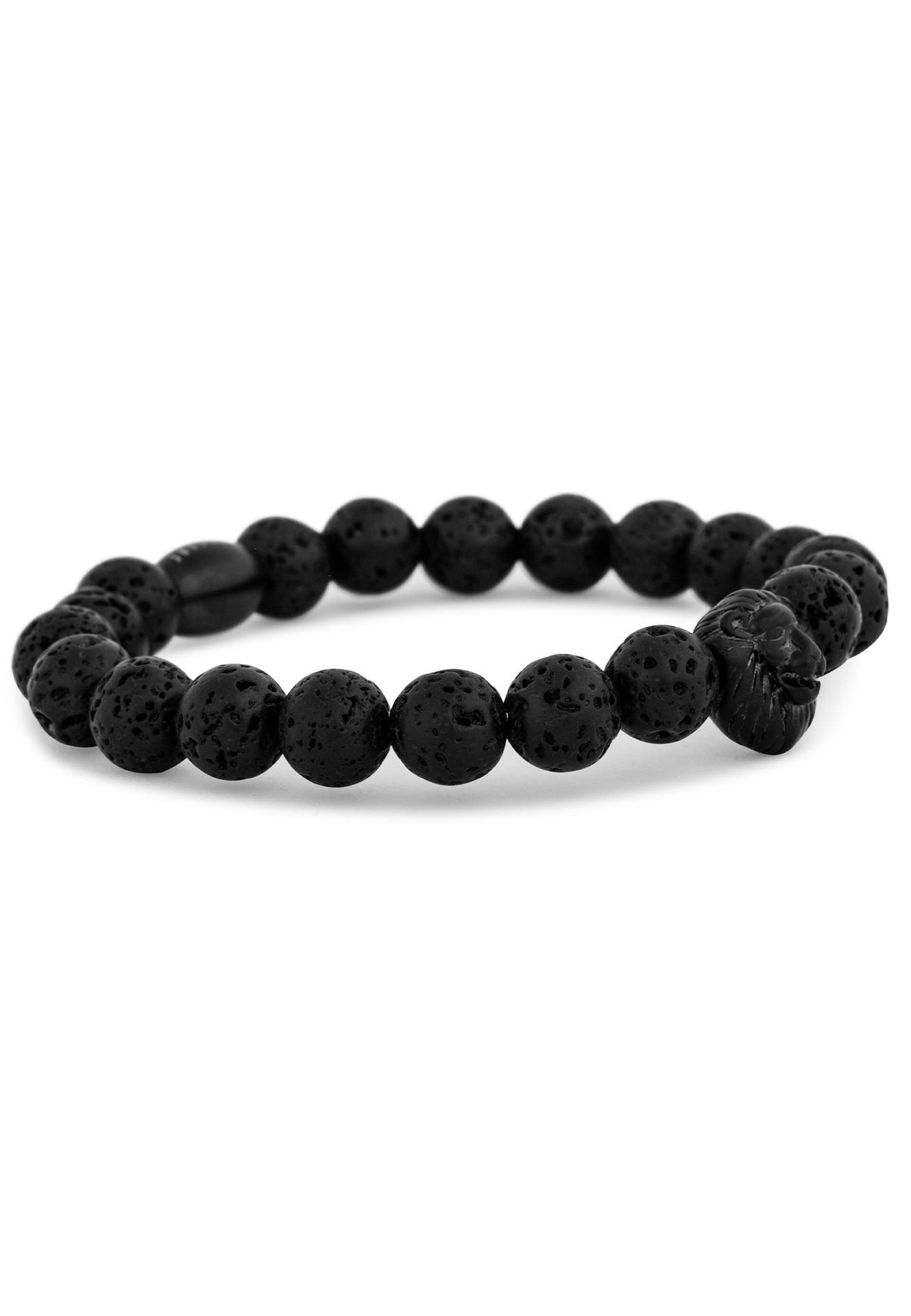 Regis-Beaded-Bracelet-Black-Black-Lavastone-Lion-Head-Side