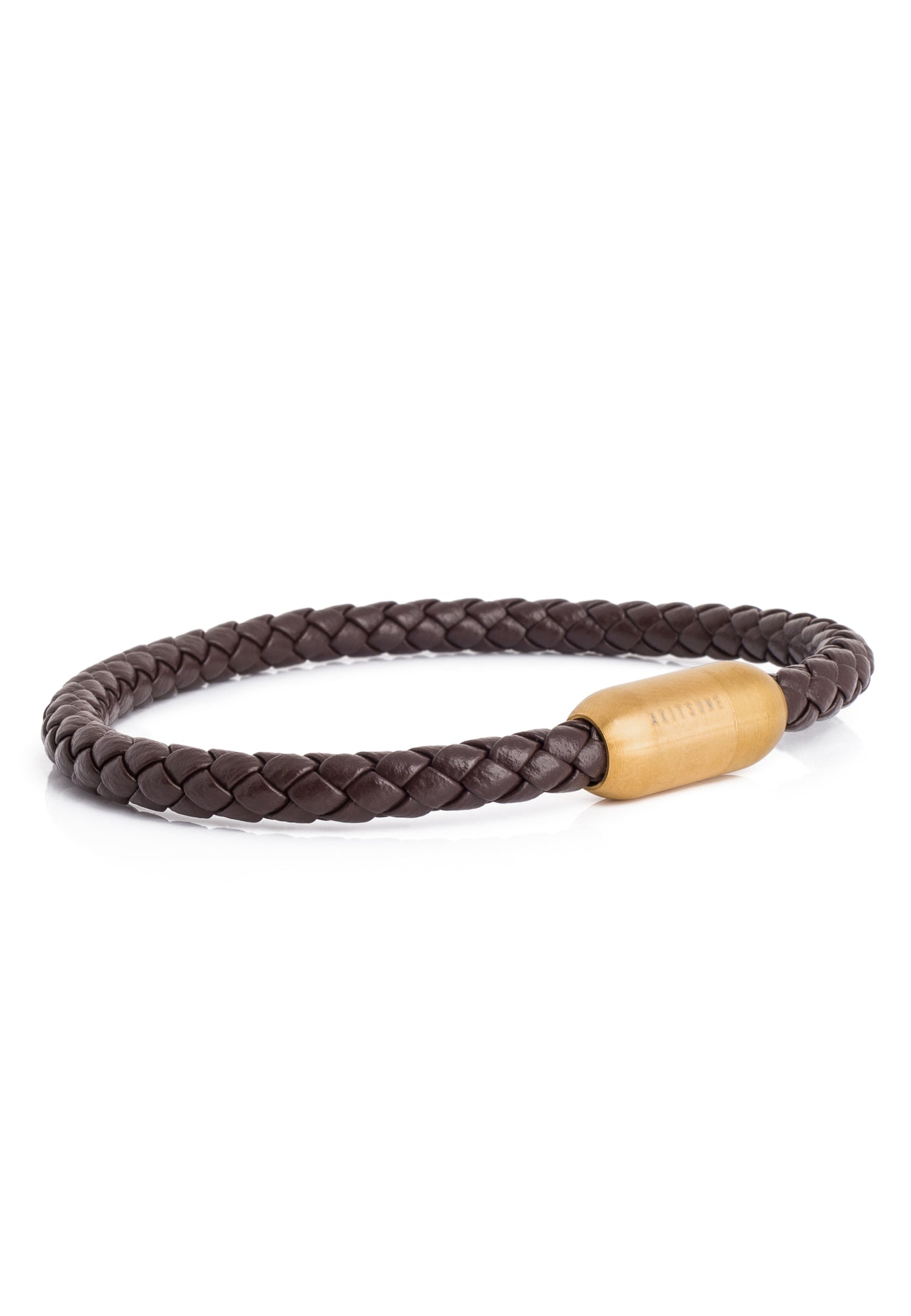 Silva-Leather-Bracelet-Gold-Brown-Detail
