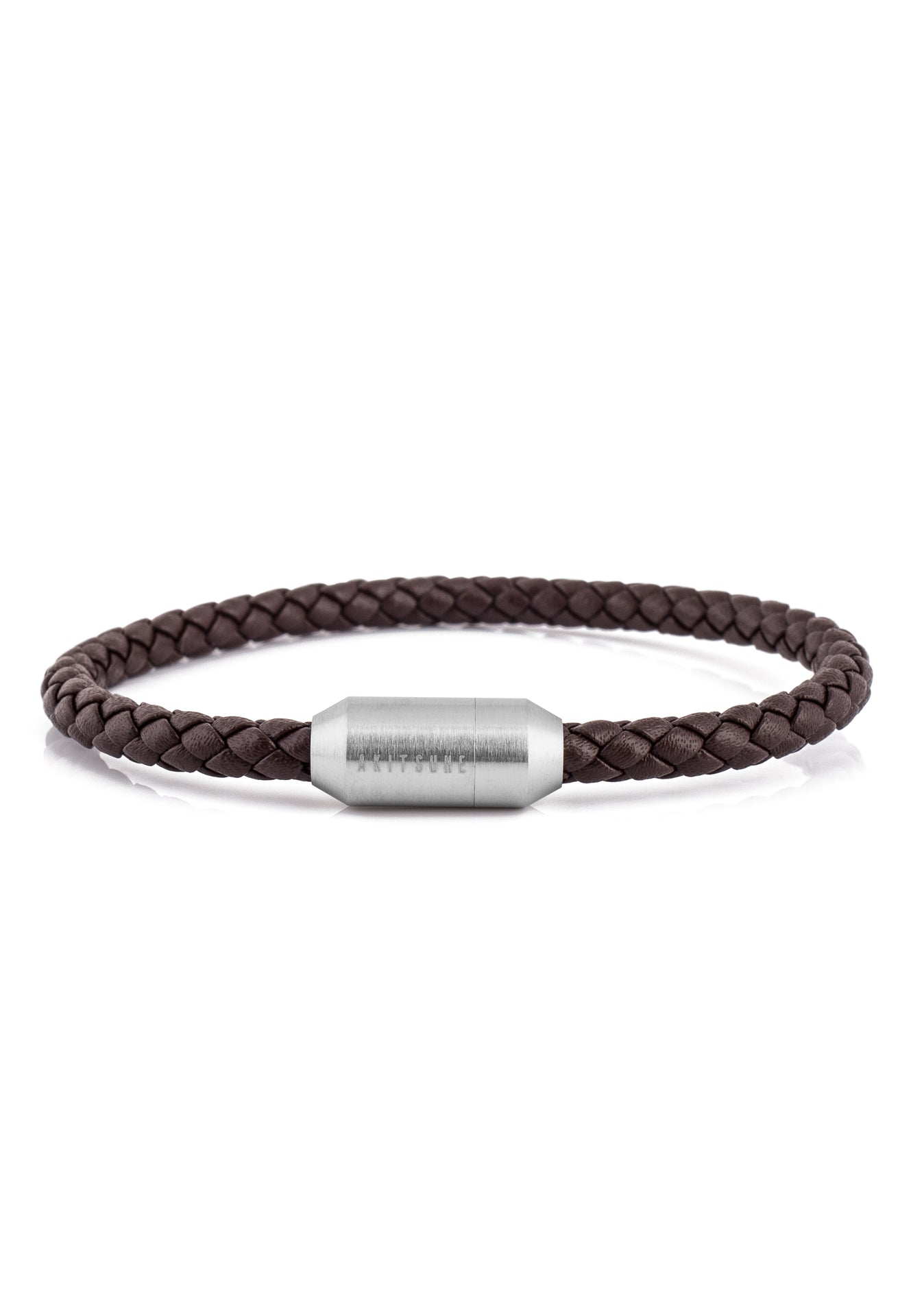 Silva-Leather-Bracelet-Silver-Brown